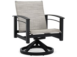 Winston Stanford Sling Quick Ship Aluminum Swivel Rocker Dining Arm Chair