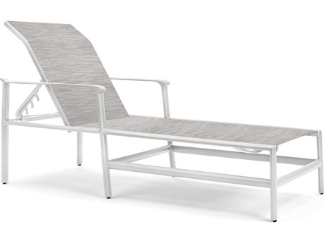 Winston Aspen Sling Quick Ship Aluminum Adjustable Chaise Lounge in Clay Sky