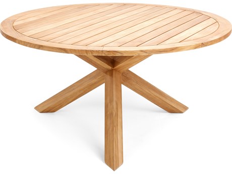 Winston Quick Ship All-Natural Teak 60'' Round Dining Table