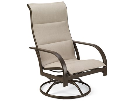Winston Quick Ship Key West Padded Sling Aluminum Swivel Tilt Chair Set of 2