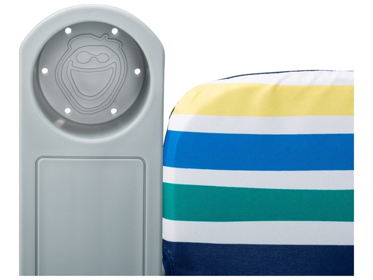 Life is Good Aluminum Grey Beach Chair in Jake Blue WSLIGBCB1PK