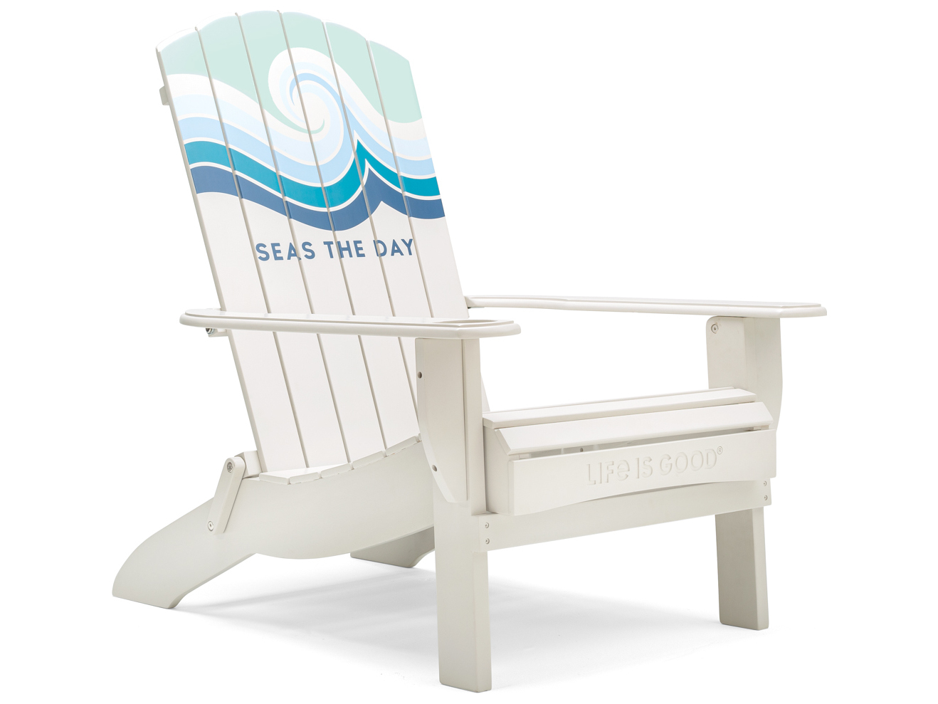 Life is Good Cream Wood Adirondack Chair | WSLIGC7W