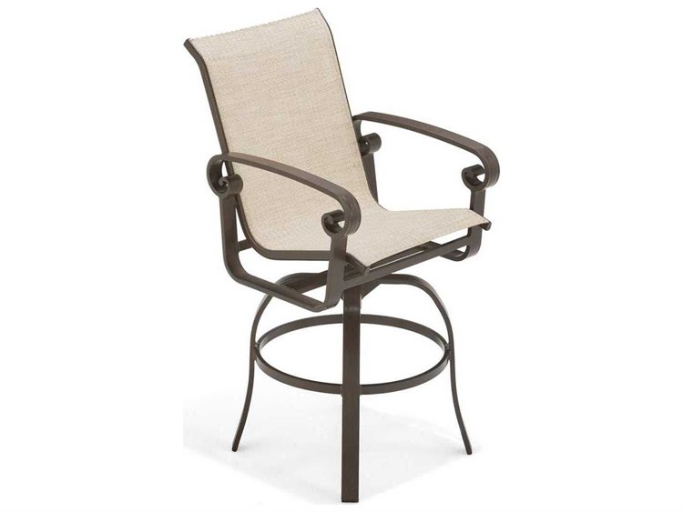 Winston Palazzo Sling Aluminum Swivel Patio Bar Stool