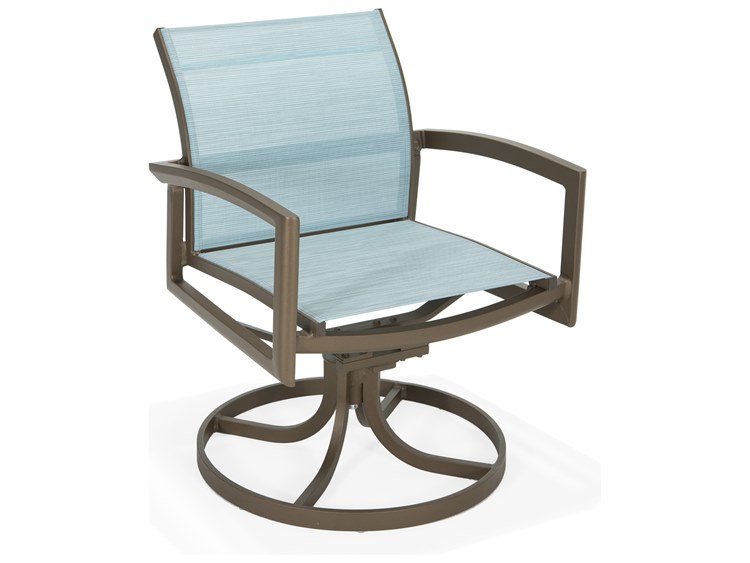 Winston Whitlock Sling Aluminum Swivel Rocker Dining Chair