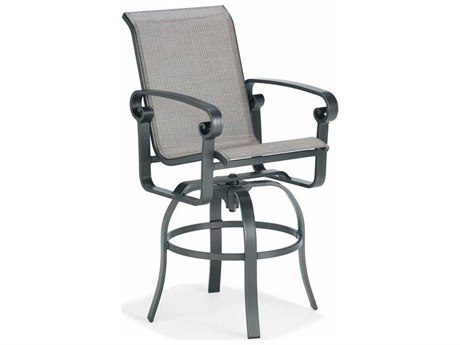 Winston Palazzo Sling Aluminum Arm Swivel Outdoor Bar Stool