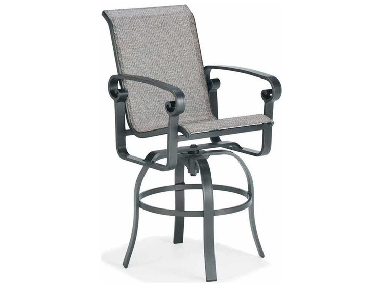 Winston Palazzo Sling Aluminum Arm Swivel Outdoor Bar Stool