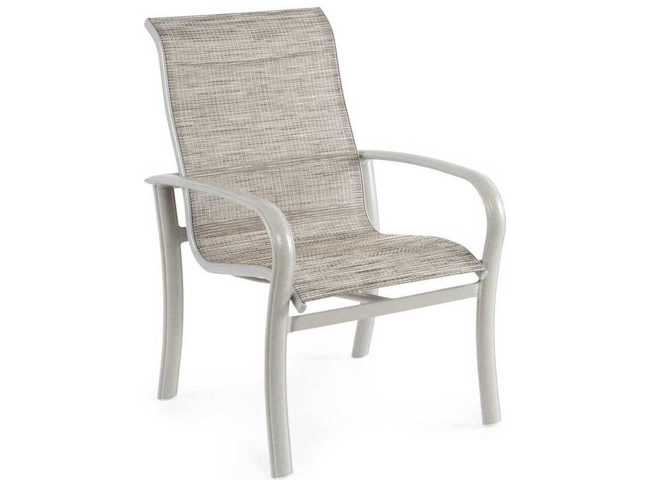 Winston Savoy Sling Aluminum High Back Arm Dining Chair ...