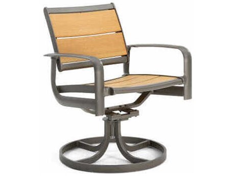 Winston Harper Aluminum Swivel Dining Arm Chair