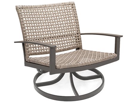 Winston Jasper Woven Aluminum Swivel Lounge Chair