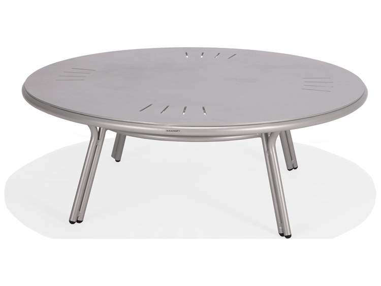Winston Oceans Aluminum 48" Round Chat Table with Umbrella Hole