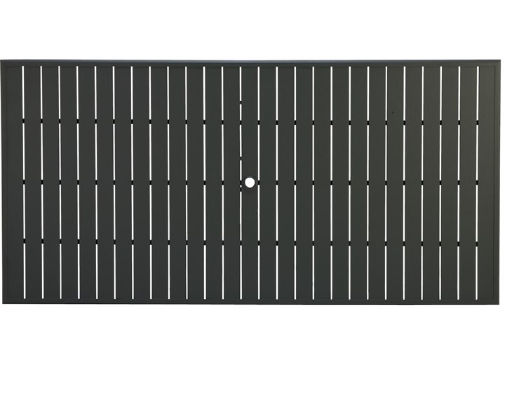Winston Alternative Slat Extruded Aluminum Rectangular Top with Umbrella Hole