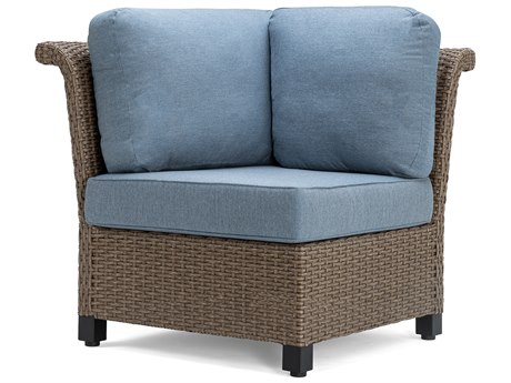 Winston Quick Ship La Z Boy Nolin Cushion Sectional Brown Wicker Corner Lounge Chair In Spectrum Denim Nolsc