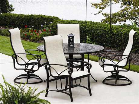 Winston Palazzo Sling Cast Aluminum Dining Set Plscl