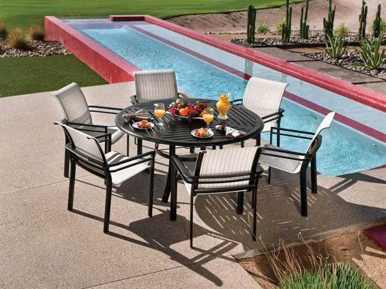 Winston Southern Cay Sling Aluminum Dining Set Wsscsal1 Winston Southern Cay Sling Aluminum Dining Set Scsal1