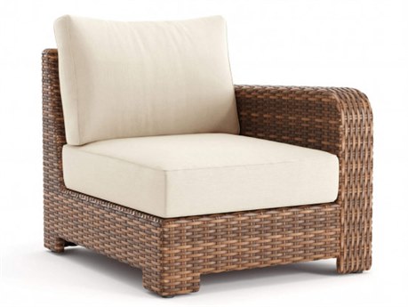 Winston Nico Sectional Quick Ship Wicker Left Arm Lounge Chair