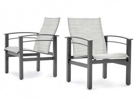 Winston Stanford Sling Aluminum Dining Arm Chair - Sold in 2 Packs