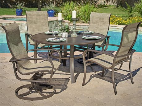 Winston Savoy Sling Quick Ship Aluminum Dining Set Svysldinset Winston Savoy Sling Quick Ship Aluminum Dining Set