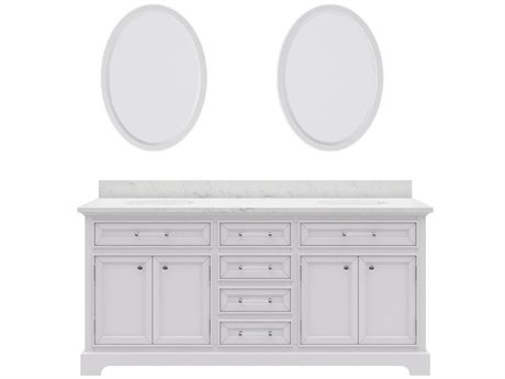 Water Creation Derby Double Sink Bathroom Vanity With Matching Framed Mirrors From The Derby Collection
