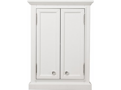 Water Creation Derby Chrome Pure White Rubberwood Accent Chest