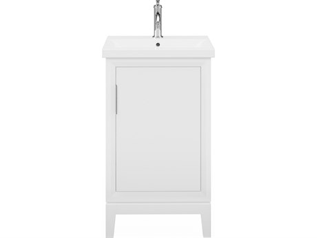 Water Creation Elsa Integrated Ceramic Sink Top Bath Vanity in Pure White