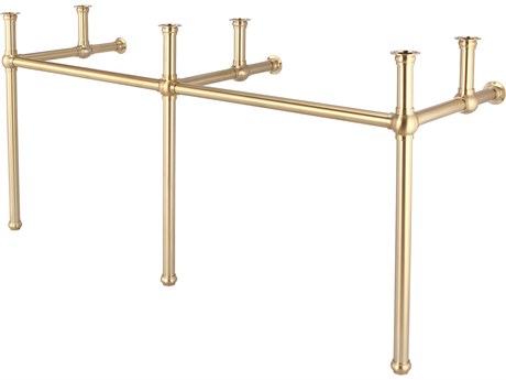 Water Creation Embassy Double Wash Stand and P-Trap in Satin Gold Finish