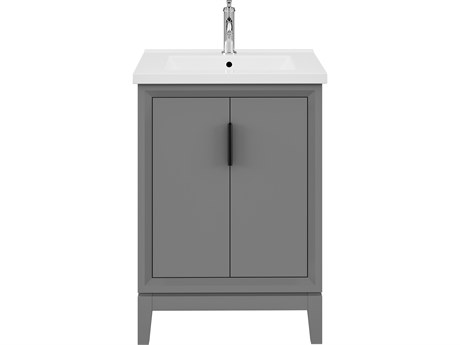Water Creation Elise Ceramic Sink Top Vanity in Cashmere Grey