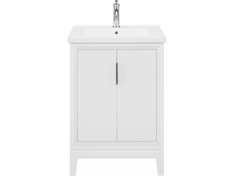 Water Creation Elise Ceramic Sink Top Vanity in Pure White