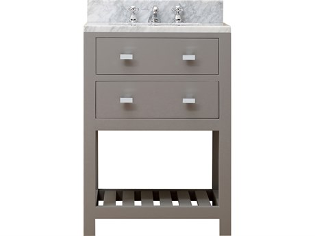 Water Creation Madalyn Chrome Vanity Cashmere Grey with Chrome Classic Faucet