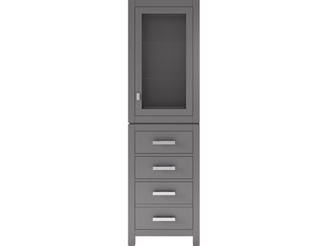 Water Creation Madison Chrome Cashmere Grey Rubberwood Accent Chest