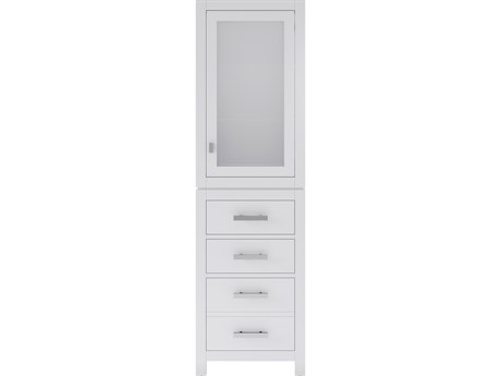 Water Creation Madison Chrome Pure White Rubberwood Accent Chest