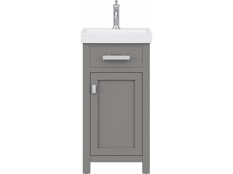 Water Creation Mia Integrated Ceramic Sink Top Bath Vanity in Cashmere Grey
