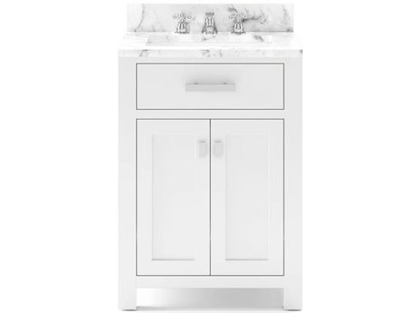 Water Creation Madison Single Sink Bathroom Vanity With Faucet in Pure White