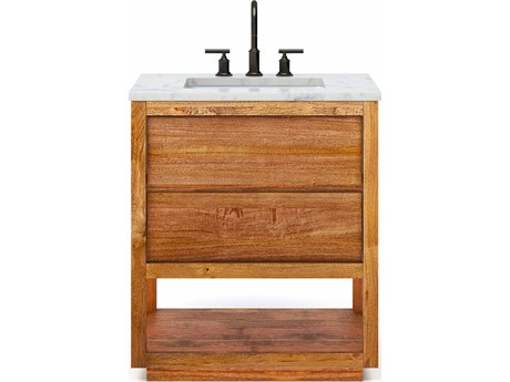 Water Creation Oakman Vanity  in Mango Wood with Oil Rubbed Bronze Faucet