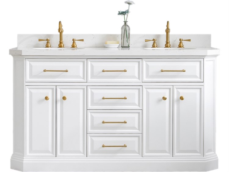 Photos - Washbasin cabinet Water Creation Palace Vanity PA60QZ06PW-000TL1206
