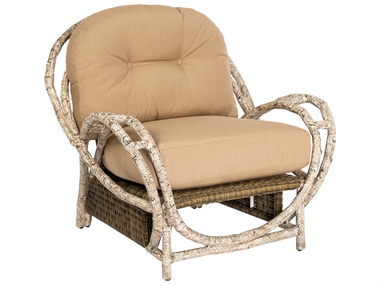 Woodard Whitecraft River Run Wicker Antique Palm Butterfly Lounge Chair