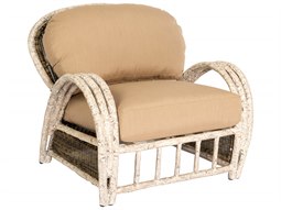 Woodard Whitecraft River Run Wicker Antique Palm Lounge Chair