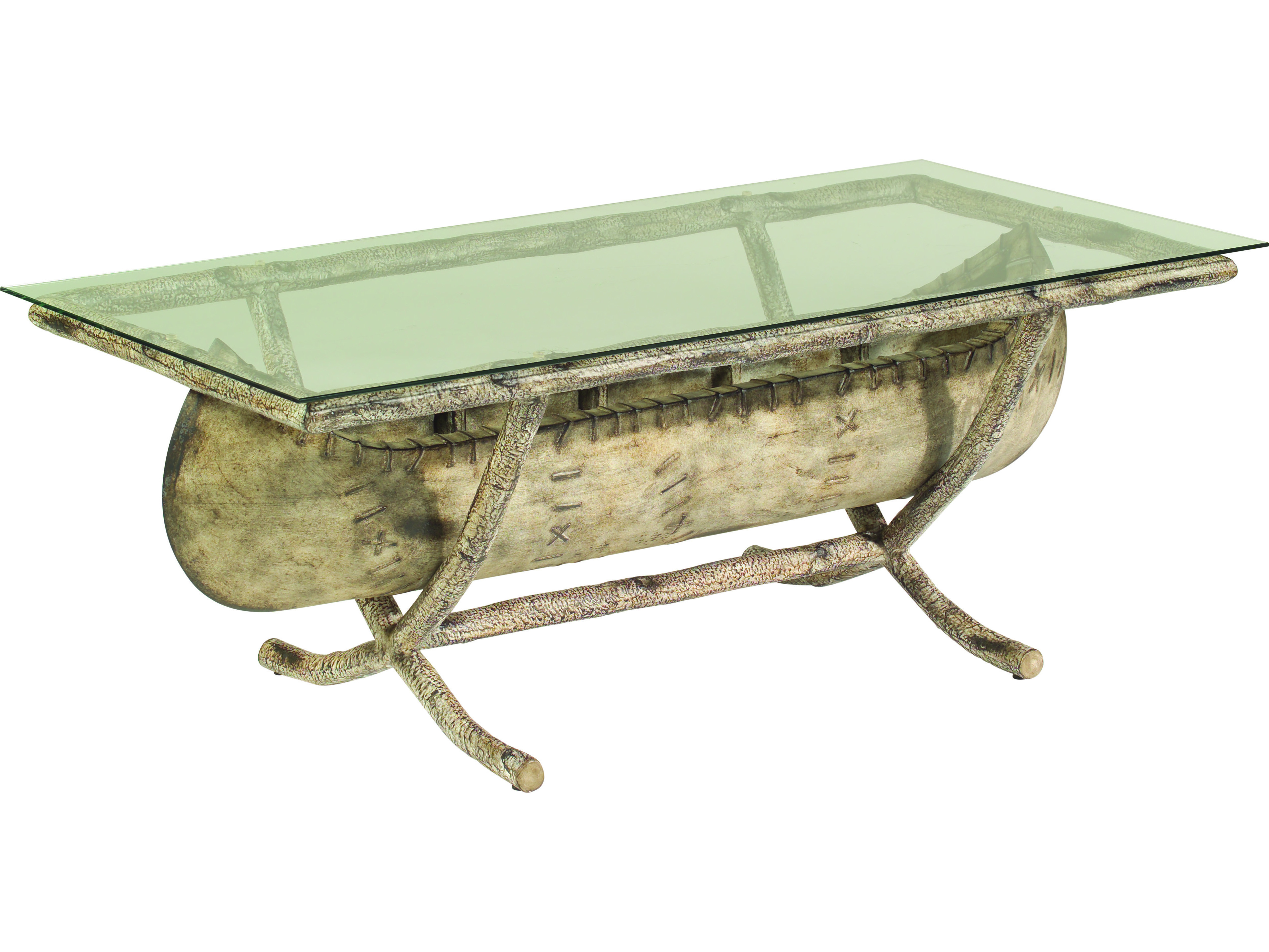 Whitecraft River Run Canoe 54 X 26 Rectangular Glass Top