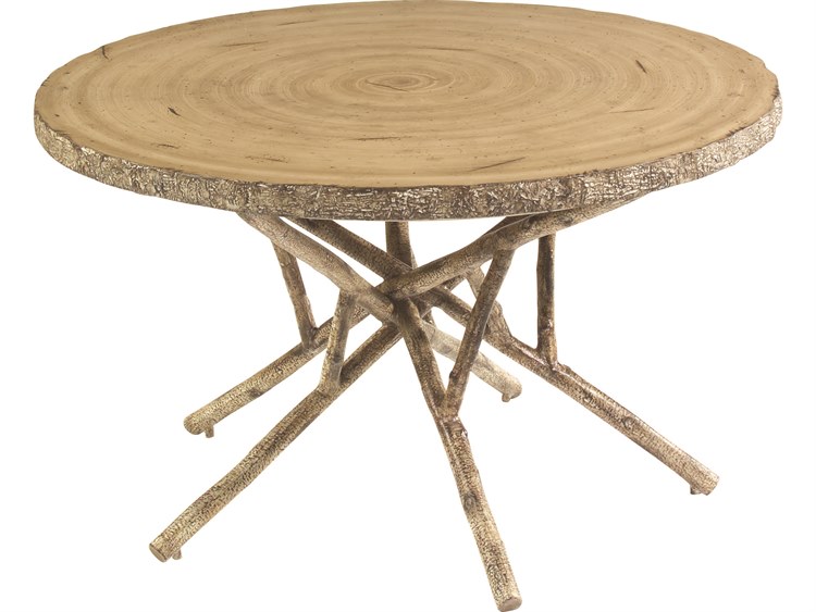 Woodard Whitecraft River Run Birch Heartwood Round Outdoor Patio Dining Table