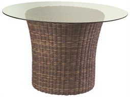 Whitecraft Sonoma Wicker 48'' Round Glass Top Dining Table