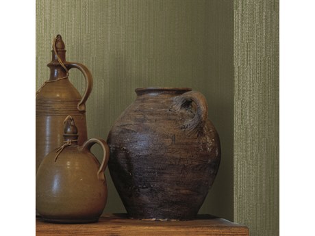 York Wallcoverings Ronald Redding Traveler Green Weekender Weave Wallpaper