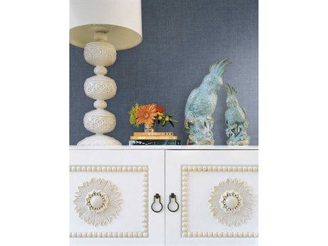 York Wallcoverings Tropics Resource Library Blue Gunny Sack Texture Wallpaper
