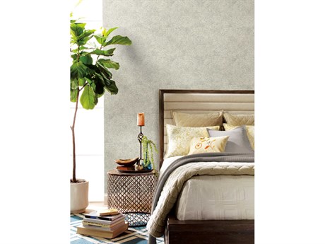 York Wallcoverings Antonina Vella Boho Luxe Off White Floret Wallpaper