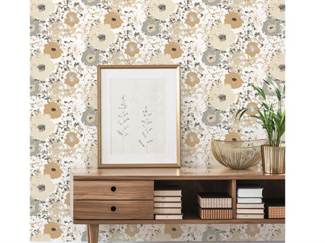York Wallcoverings Black & White Resource Library Metallic Spontaneity Wallpaper