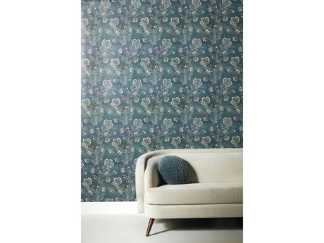 York Wallcoverings Lemieux et Cie Blue Barbier Wallpaper