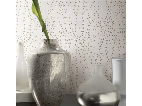 York Wallcoverings Candice Olson Modern Artisan II Cream Gold Star Struck Wallpaper