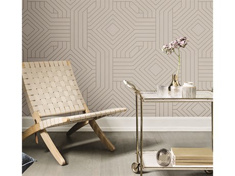 York Wallcoverings Candice Olson Modern Artisan II Taupe Diverging Diamonds Wallpaper