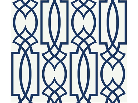 York Wallcoverings Best Sellers Blue Large Lattice Wallpaper