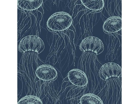 York Wallcoverings Best Sellers Blue Atolla Wallpaper