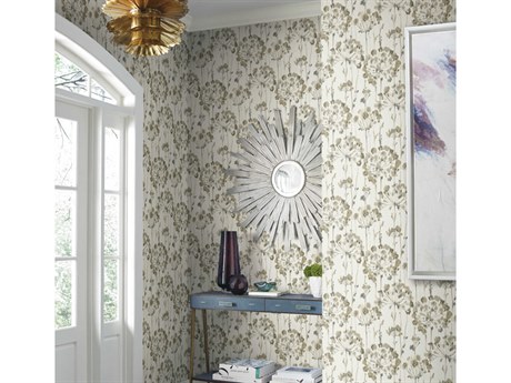 York Wallcoverings Candice Olson Modern Artisan II Taupe Metallic Flourish Wallpaper