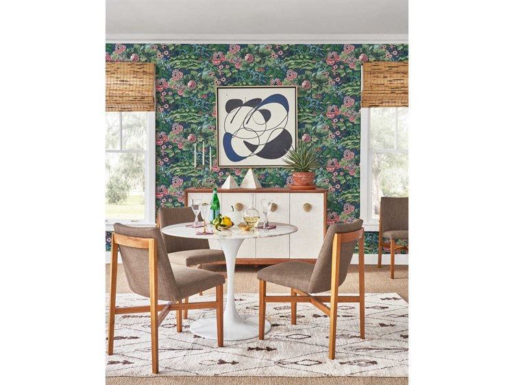 York Wallcoverings Conservatory Blue / Green Dynasty Floral Branch Wallpaper YWCY1544